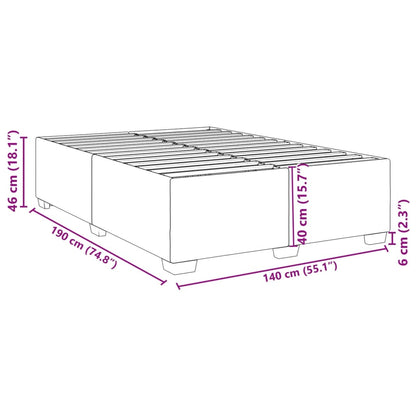 Sängram utan madrass taupe 140x190 cm tyg