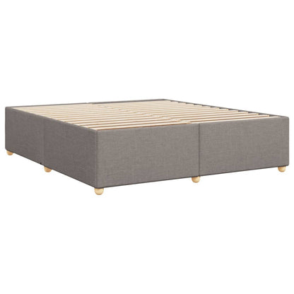 Sängram utan madrass taupe 200x200 cm tyg