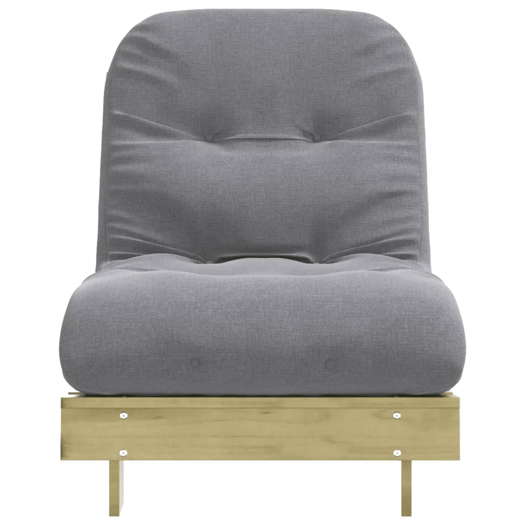 Futonbäddsoffa med madrass 70x206x11 cm impregnerad furu