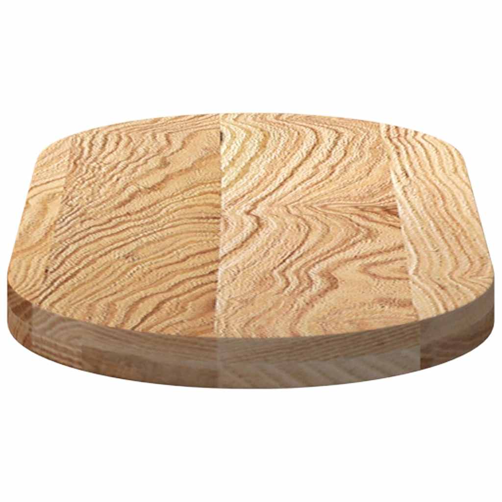 Bordsskiva 80x40x4 cm massiv ek oval