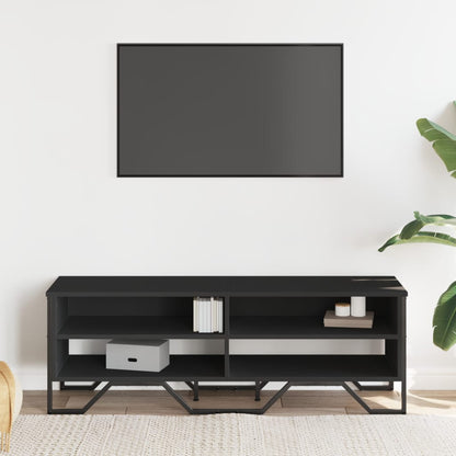 Tv-bänk svart 122x34x41 cm konstruerat trä