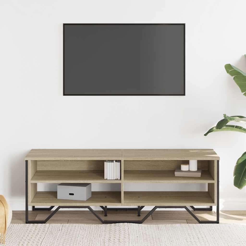 Tv-bänk sonoma ek 122x34x41 cm konstruerat trä