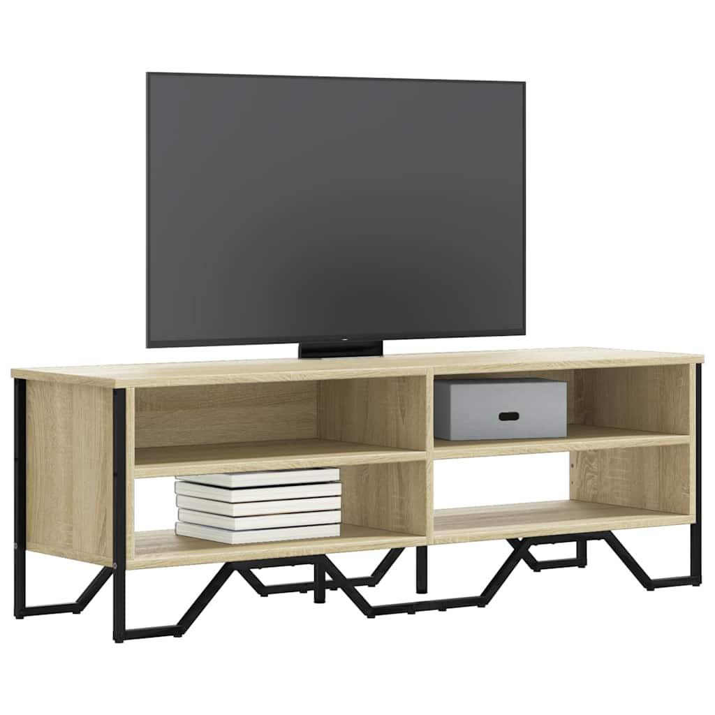 Tv-bänk sonoma ek 122x34x41 cm konstruerat trä