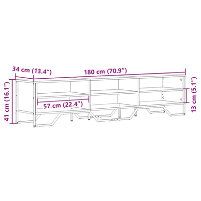 Tv-bänk sonoma ek 180x34x41 cm konstruerat trä