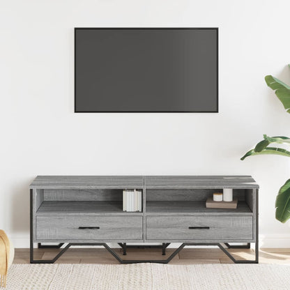 Tv-bänk grå sonoma 122x34x41 cm konstruerat trä