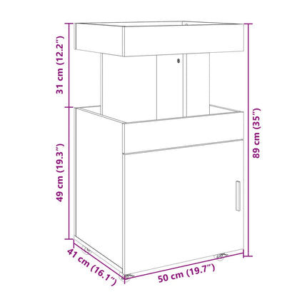 Barvagn vit 50x41x89 cm konstruerat trä