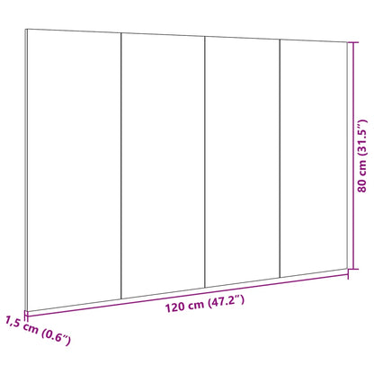 Sänggavel med sängbord vit 120 cm konstruerat trä