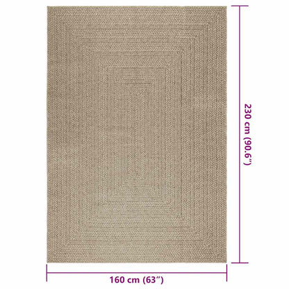 Matta ZIZUR beige 160x230 cm jutelook inomhus och utomhus