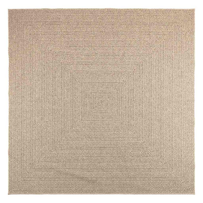 Matta ZIZUR beige 240x240 cm jutelook inomhus och utomhus