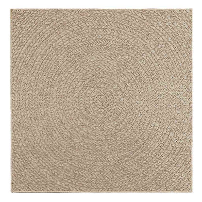 Matta ZIZUR beige 120x120 cm jutelook inomhus och utomhus