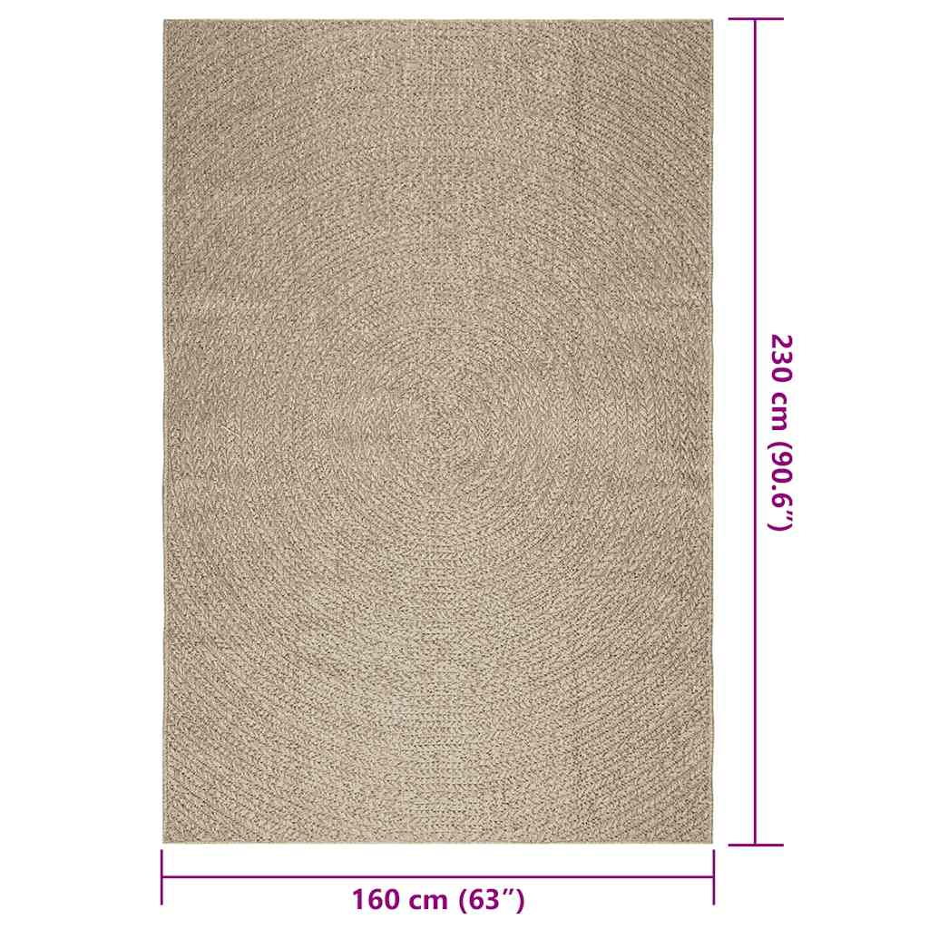 Matta ZIZUR beige 160x230 cm jutelook inomhus och utomhus