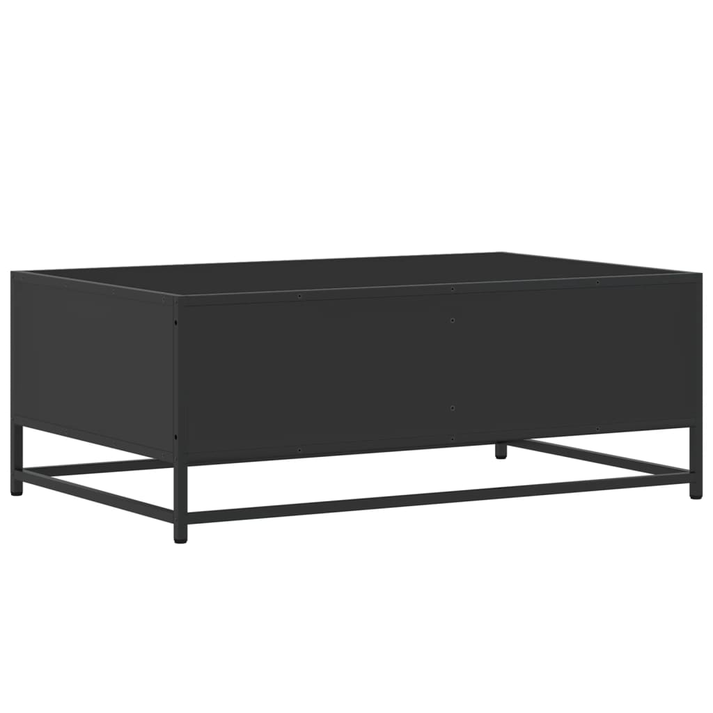 Soffbord svart 90x57x35 cm konstruerat trä och metall