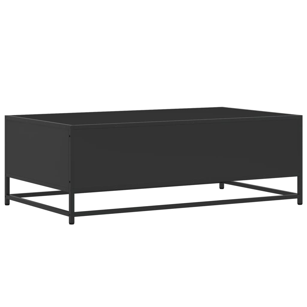 Soffbord svart 100x57x35 cm konstruerat trä och metall