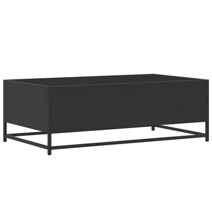 Soffbord svart 100x57x35 cm konstruerat trä och metall