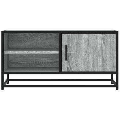 Tv-bänk grå sonoma 80x34,5x40 cm konstruerat trä och metall