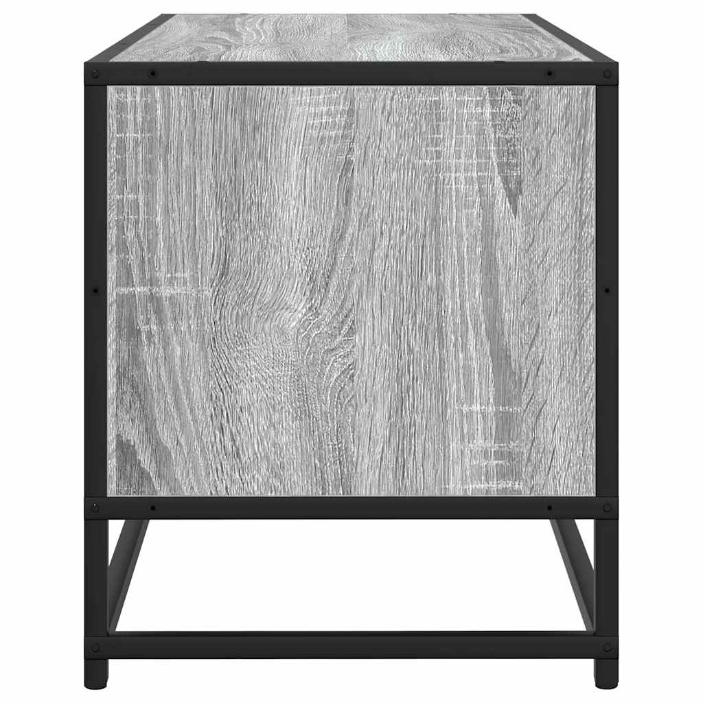 Tv-bänk grå sonoma 80x34,5x40 cm konstruerat trä och metall