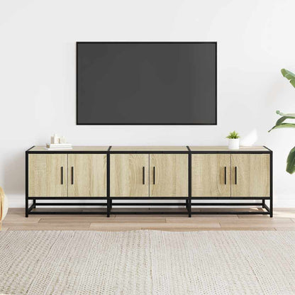 Tv-bänk sonoma-ek 150x35x41 cm konstruerat trä och metall