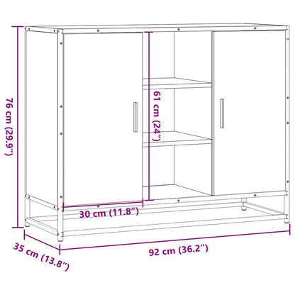 Skänk sonoma-ek 92x35x76 cm konstruerat trä