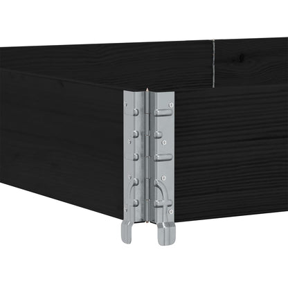 Odlingslåda svart 150x100 cm massiv furu
