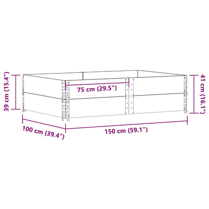 Odlingslåda 150x100 cm massivt furuträ