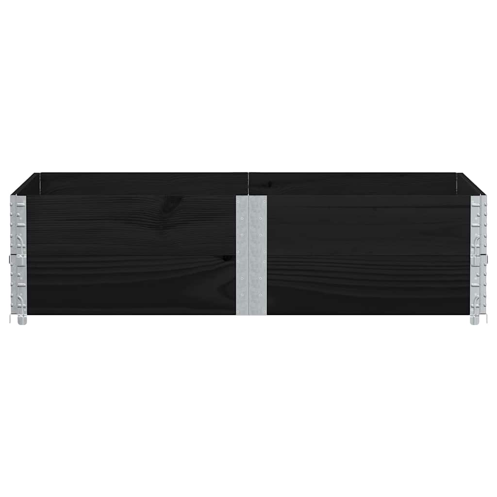 Odlingslåda svart 150x100 cm massiv furu