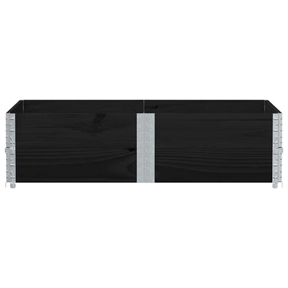 Odlingslåda svart 150x100 cm massiv furu