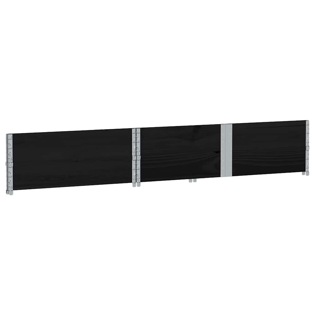 Odlingslåda svart 150x100 cm massiv furu