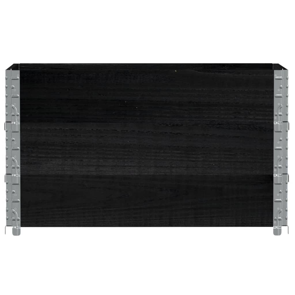 Odlingslåda svart 100x50 cm massiv furu
