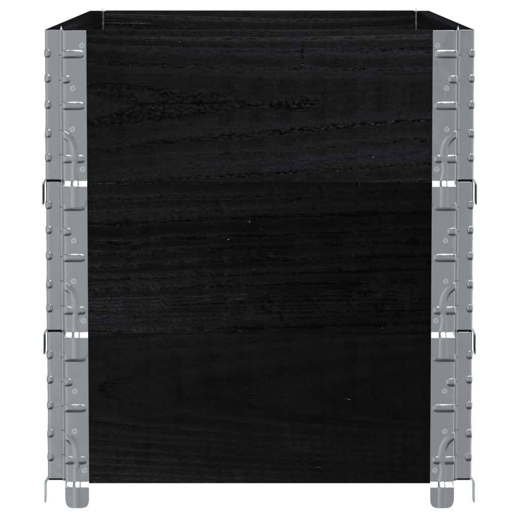 Odlingslåda svart 100x50 cm massiv furu