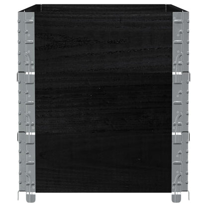 Odlingslåda svart 100x50 cm massiv furu