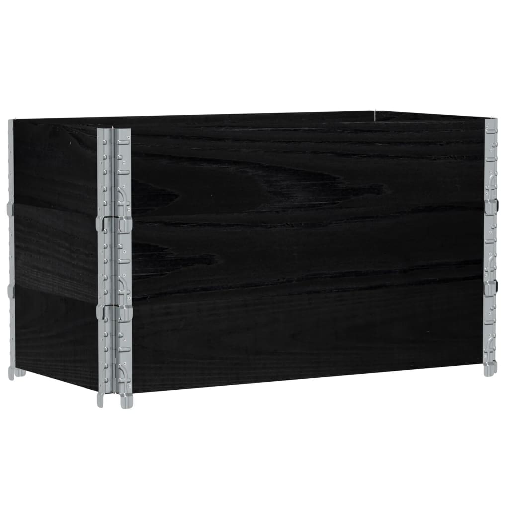 Odlingslåda svart 100x50 cm massiv furu