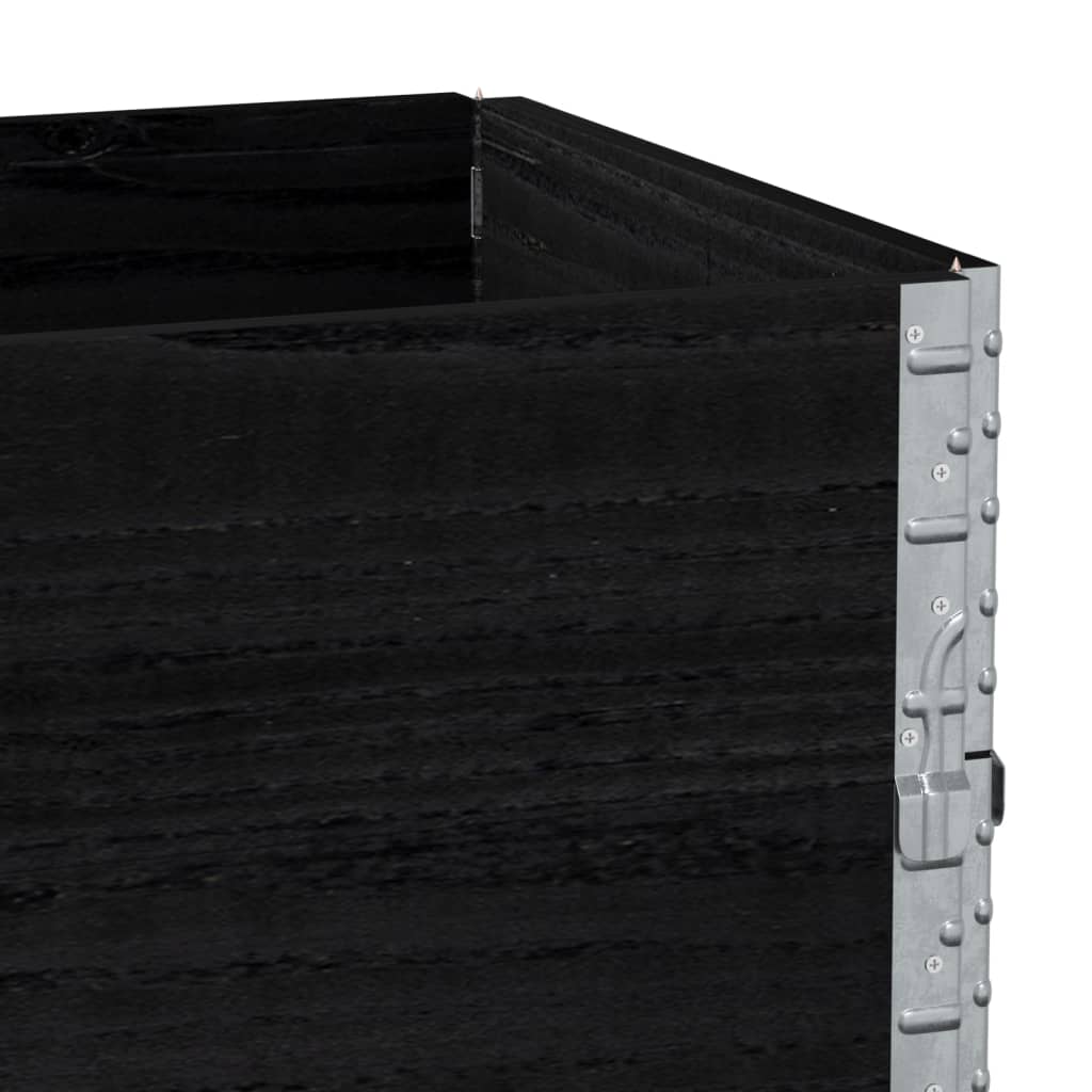 Odlingslåda svart 100x50 cm massiv furu