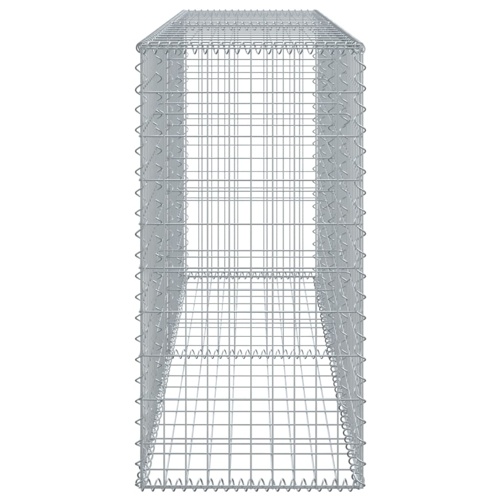 Gabionkorg med skydd 200x50x100 cm galvaniserat järn