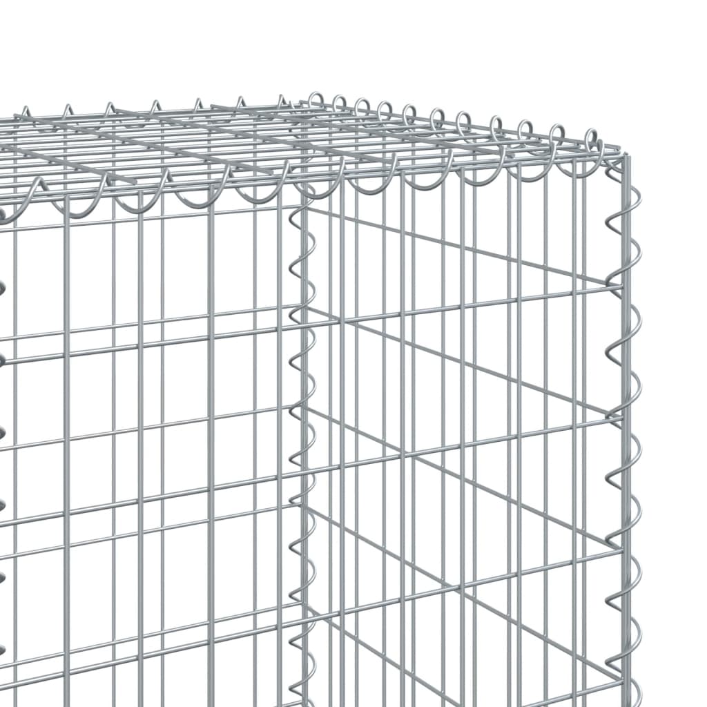 Gabionkorg med skydd 200x50x150 cm galvaniserat järn