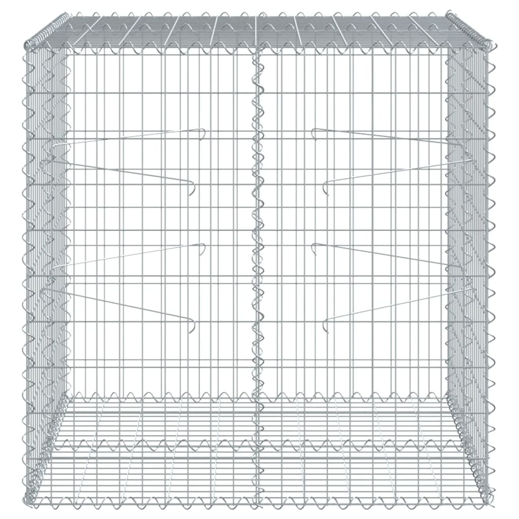 Gabionkorg med skydd 100x100x100 cm galvaniserat järn