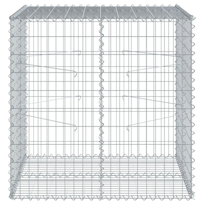 Gabionkorg med skydd 100x100x100 cm galvaniserat järn