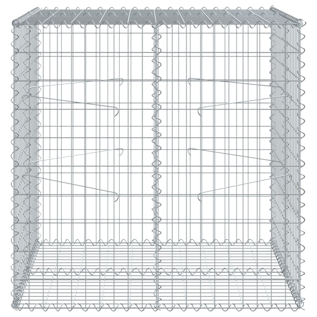 Gabionkorg med skydd 100x100x100 cm galvaniserat järn
