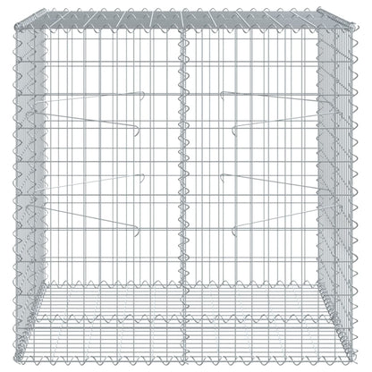 Gabionkorg med skydd 100x100x100 cm galvaniserat järn