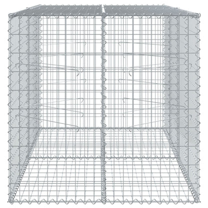 Gabionkorg med skydd 200x100x100 cm galvaniserat järn