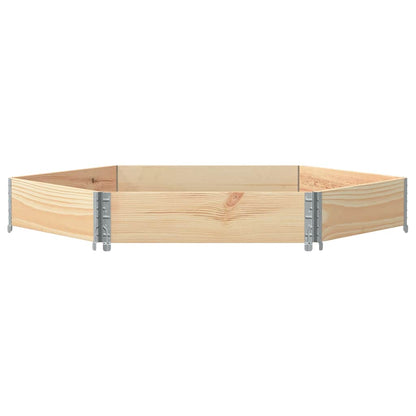 Pallkrage sexhörning 160x160 cm massiv furu
