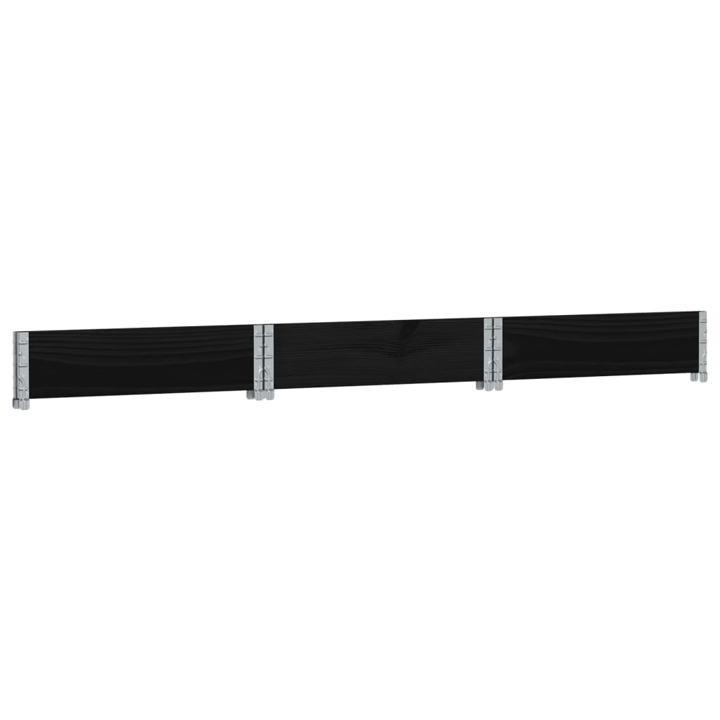 Pallkrage sexhörning svart 160x160 cm massiv furu