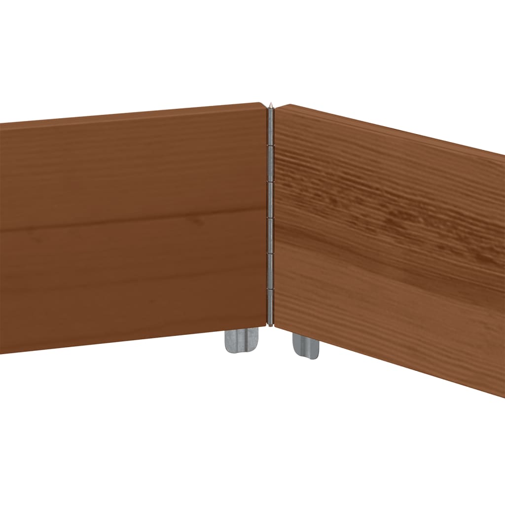 Pallkrage sexhörning brun 160x160 cm massiv furu