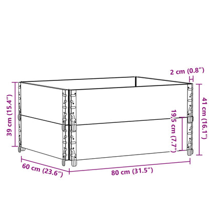 Odlingslåda 80x60 cm massivt furuträ