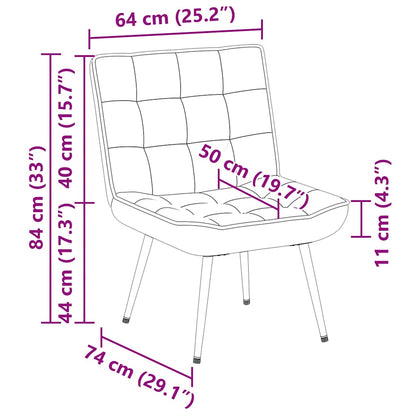 Vilstol svart 64x74x84 cm sammet