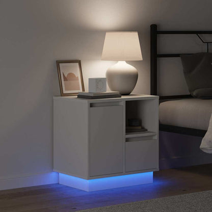 Nattduksbord 2 pcs Vit 50 x 34,5 x 50 cm Konstruerat trä