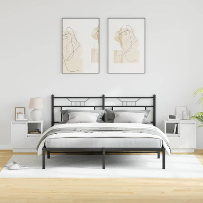 Nattduksbord 2 pcs Vit 50 x 34,5 x 50 cm Konstruerat trä