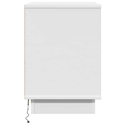 Nattduksbord 2 pcs Vit 50 x 34,5 x 50 cm Konstruerat trä