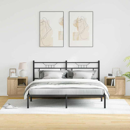 Nattduksbord 2 pcs Sonoma-ek 50 x 34,5 x 50 cm Konstruerat trä