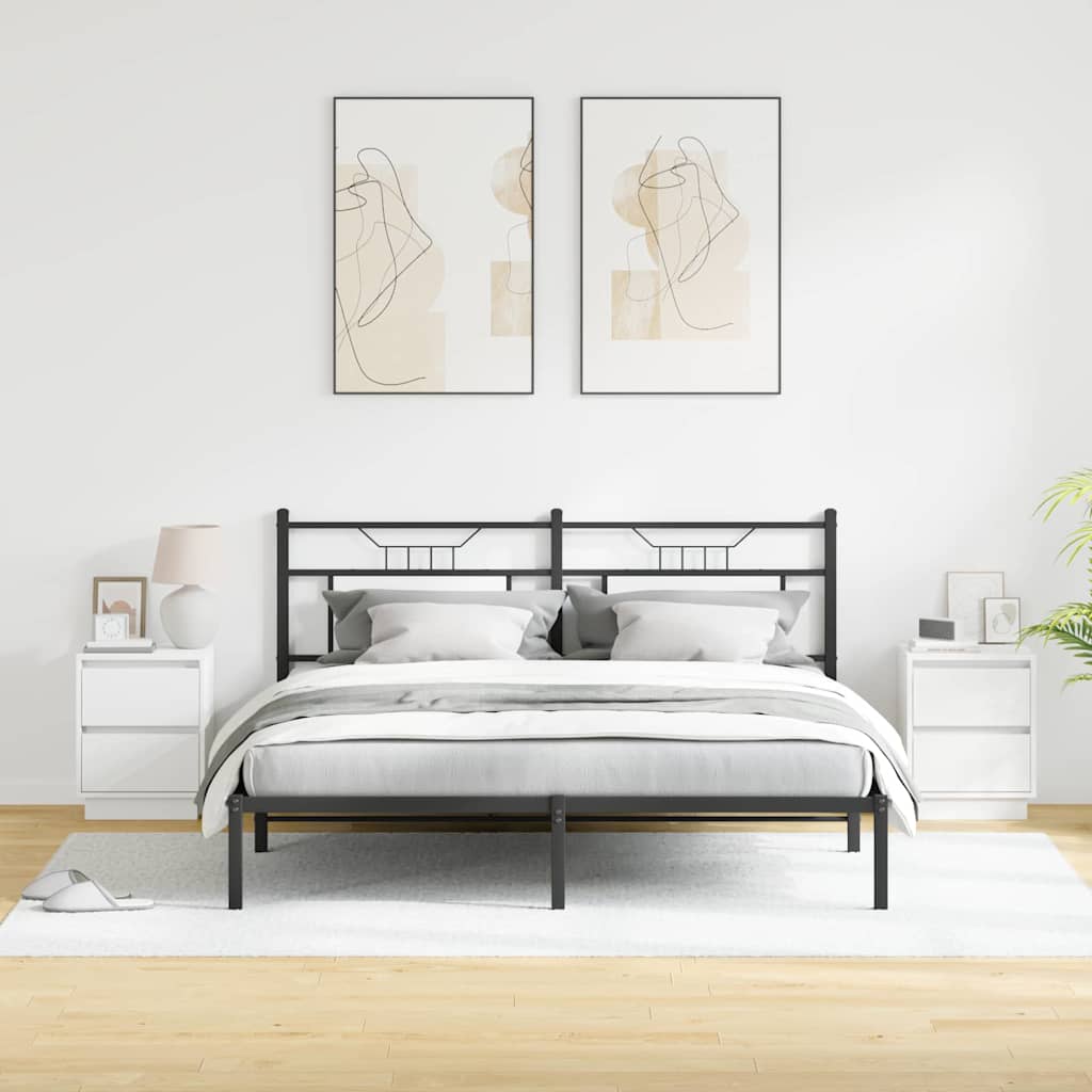 Nattduksbord 2 pcs Vit 39 x 34,5 x 50 cm Konstruerat trä