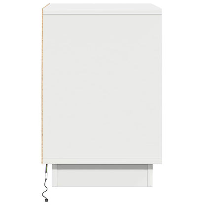 Nattduksbord 2 pcs Vit 39 x 34,5 x 50 cm Konstruerat trä